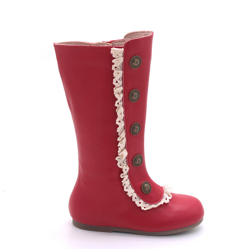 Analise Leather Button Boots