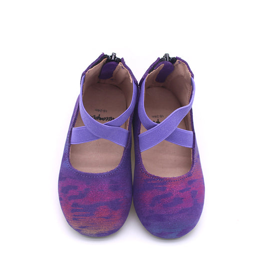 Purple sunset ballet flats