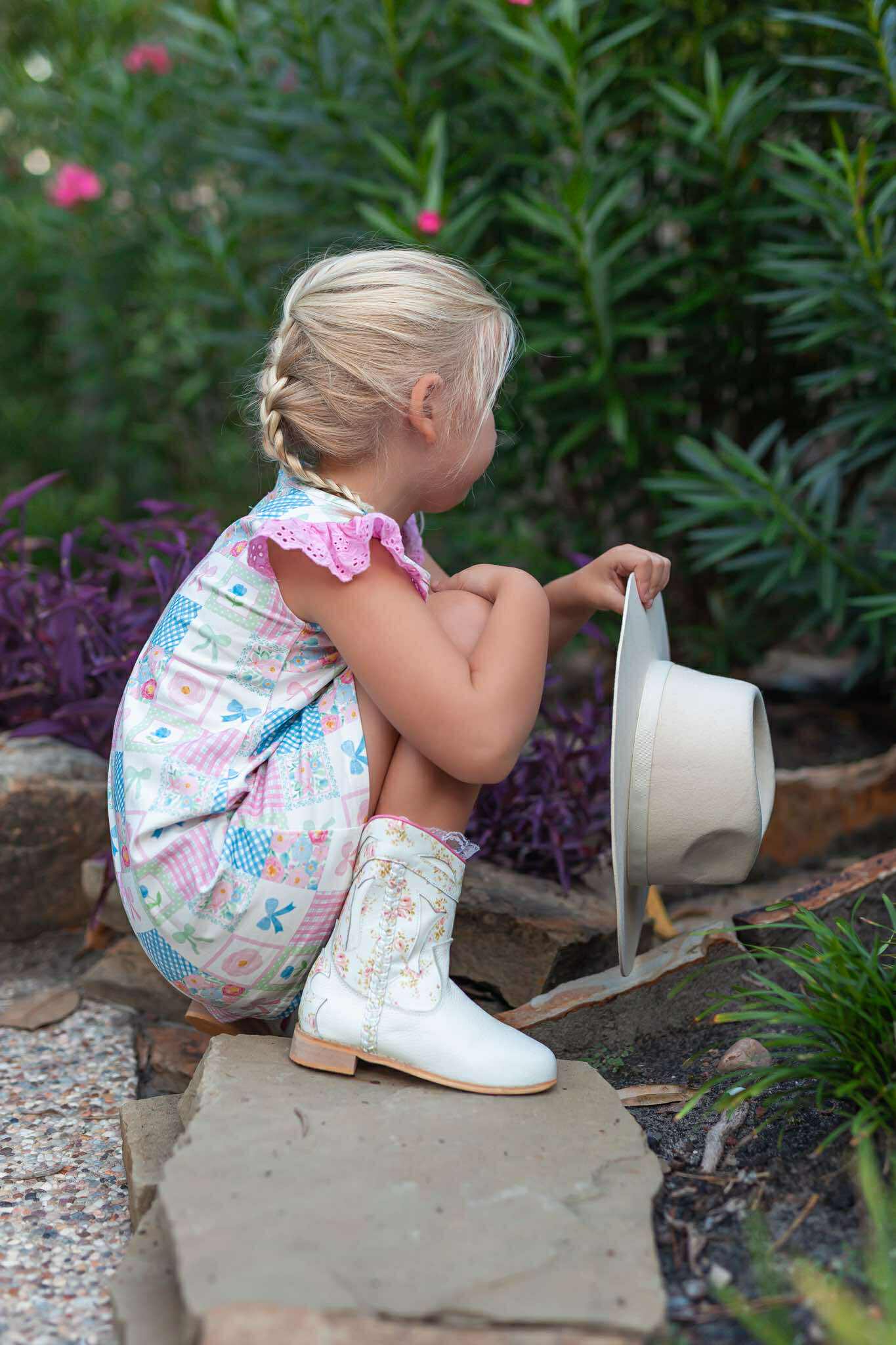 Braided floral cowboy boots - Kids and Adult