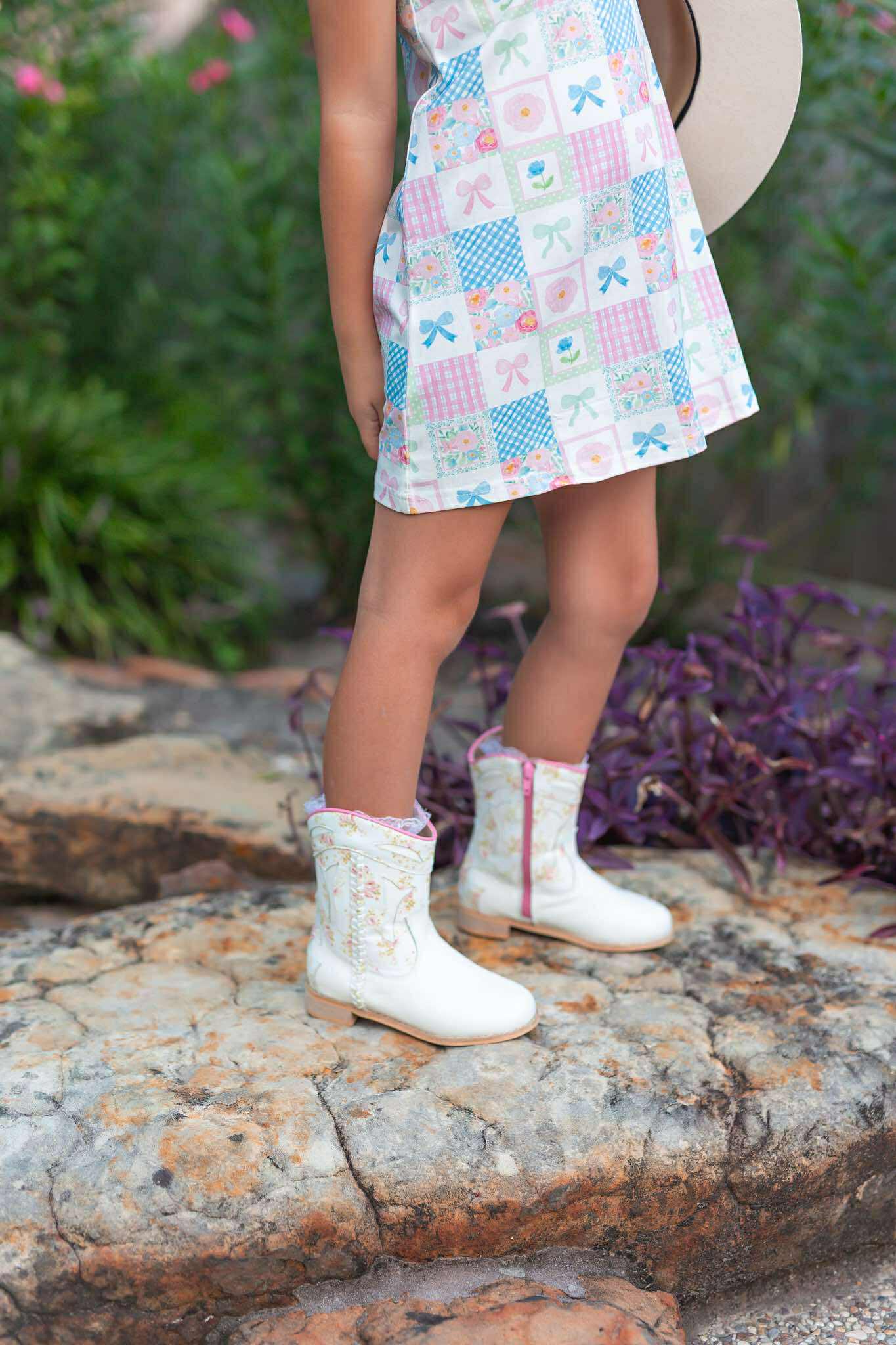 Braided floral cowboy boots - Kids and Adult