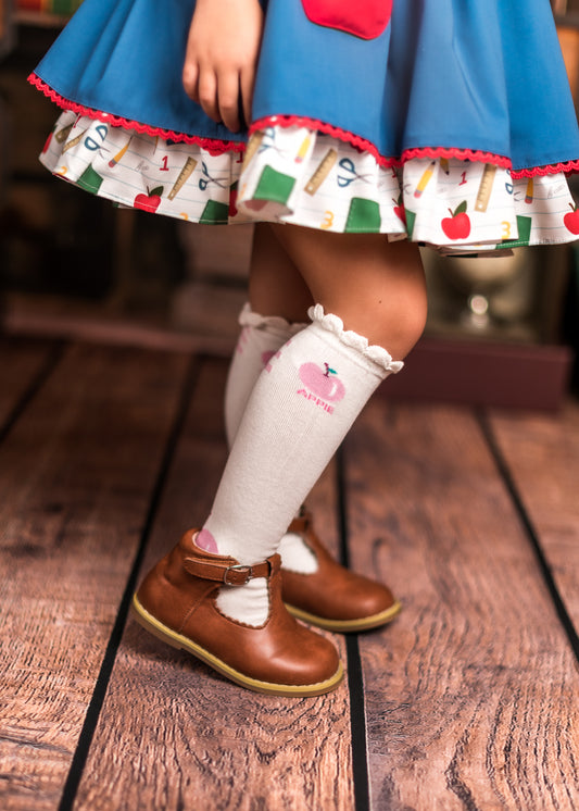 Apple Knee high Socks