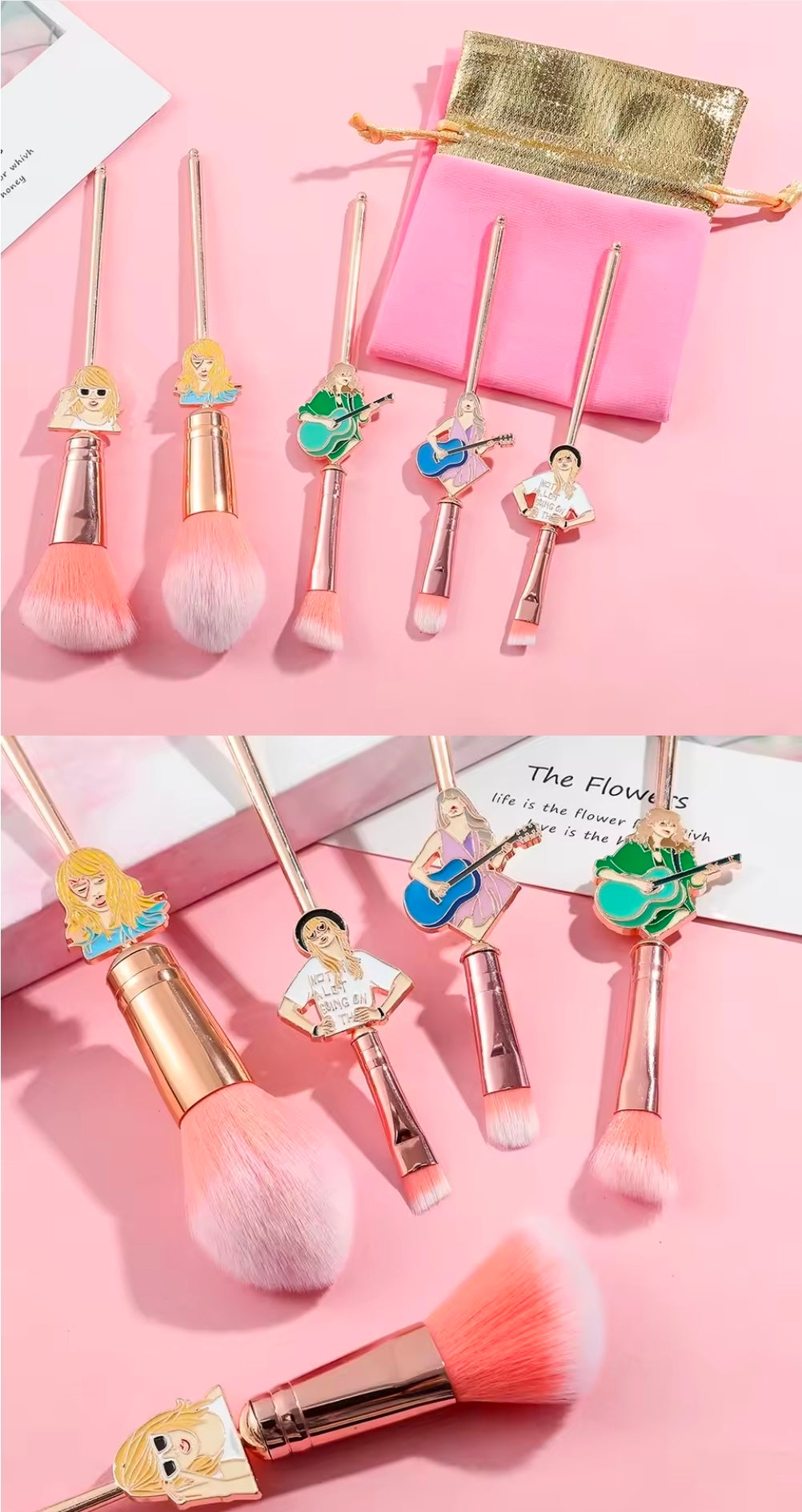 Cartoon makeup brush set