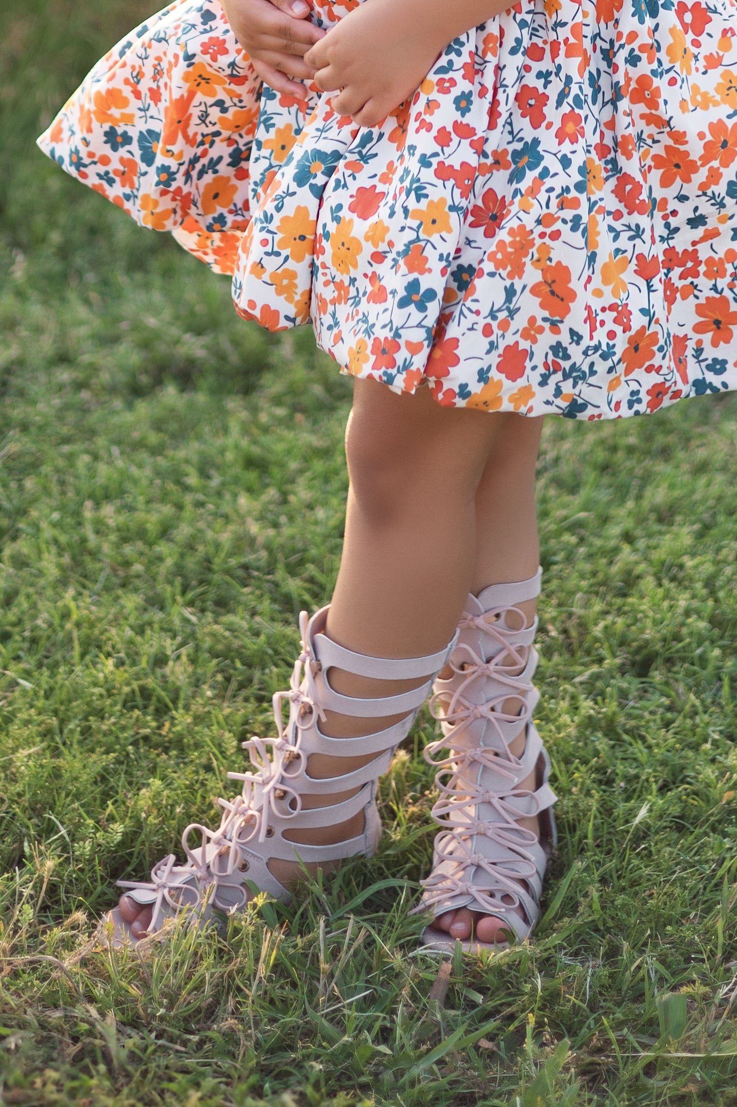Lace up gladiator sandal