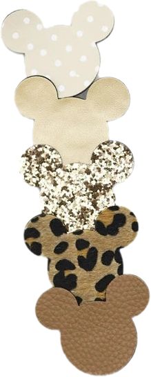 Mouse head hair clips set of 5