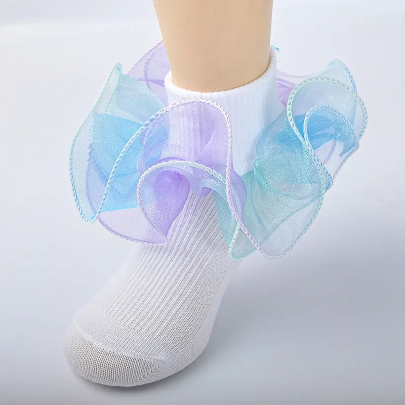 Ombre Ruffle Socks