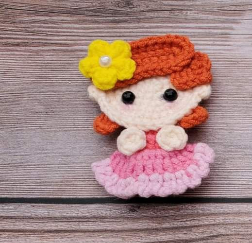 Crochet Princess Hair clips