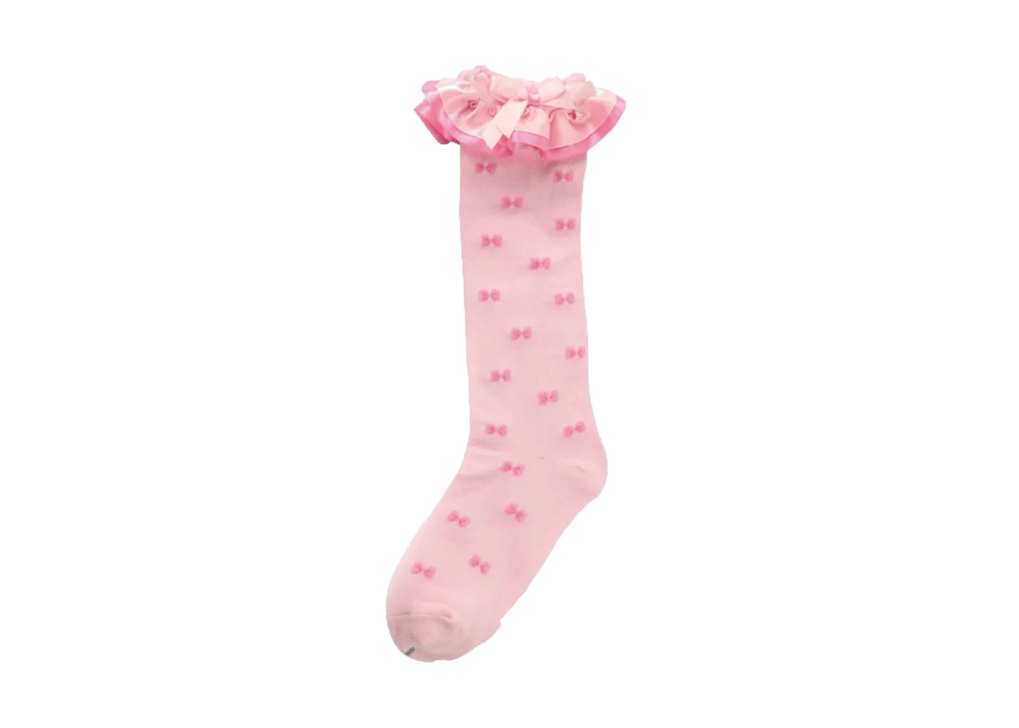 Tiny Bows Ruffle Knee High Socks