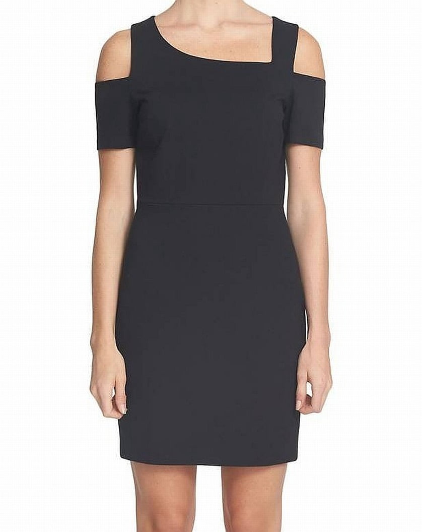 1. State Women's Asymmetrical Cold-Shoulder Sheath Dress