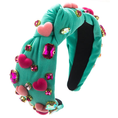Valentine's heart Bling knot headband