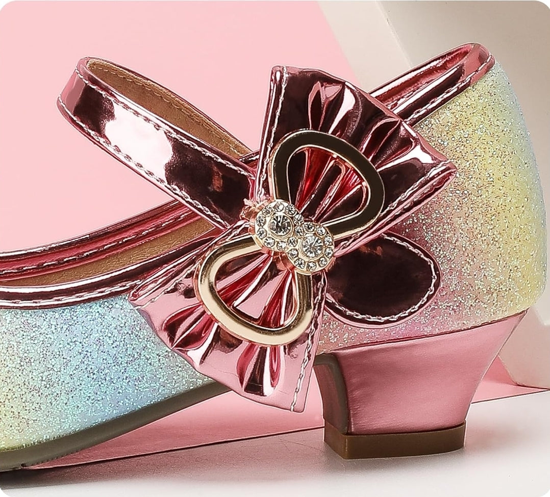 Royal sparkle bow heels