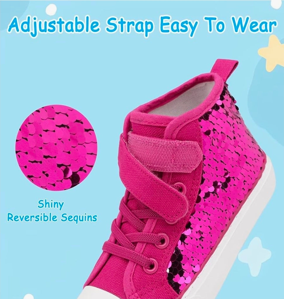 Sequin high top sneakers