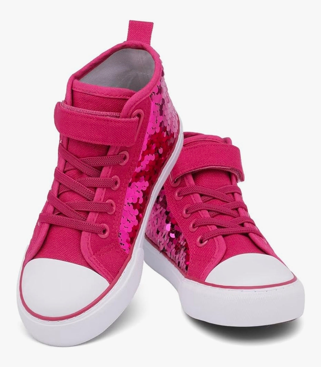 Sequin high top sneakers