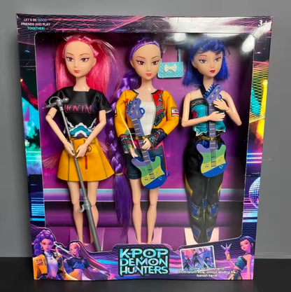 Kpop demon hunter singing dolls 3 piece set