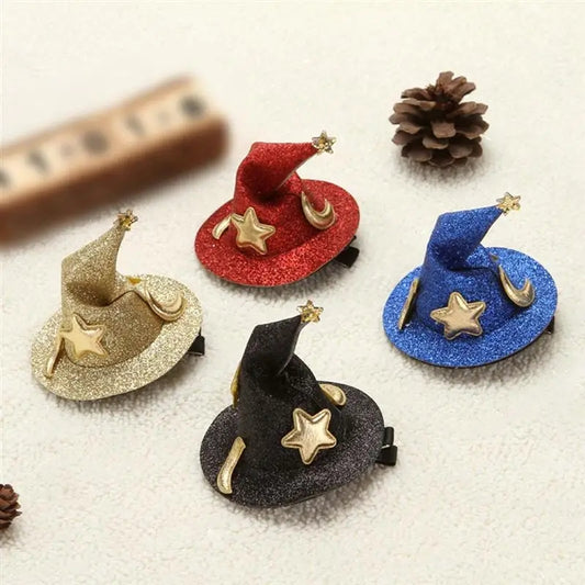 Witch hat hair clips