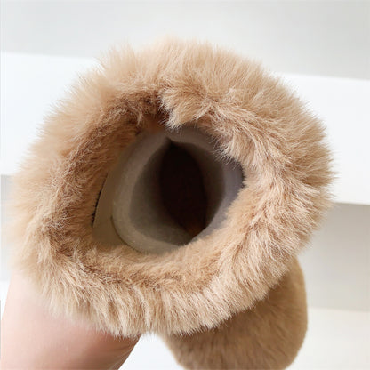 Winter bear furry boots