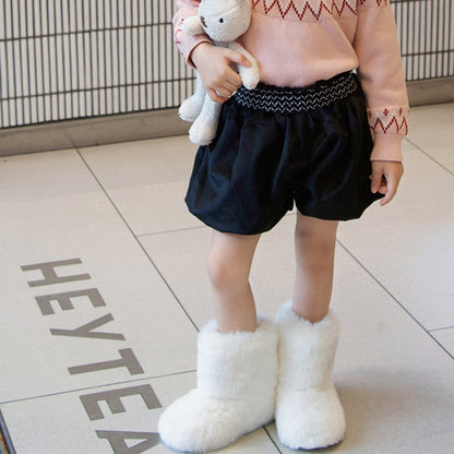 Winter bear furry boots