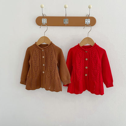 Pointelle cardigan