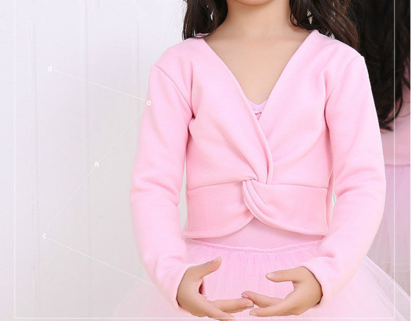 Ballet dance crop sweater fleece lined