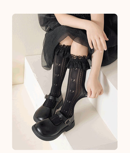 Cherie Amour Heart lace stocking