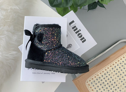Winter twinkle sparkle cozy boots