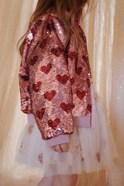 Heart bling sequin jacket