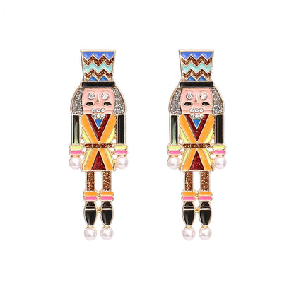 Nutcracker and elf holiday earrings