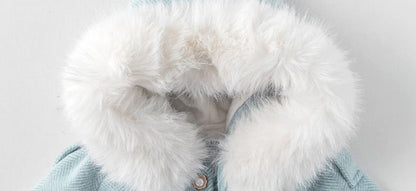Elegant winter hooded cape
