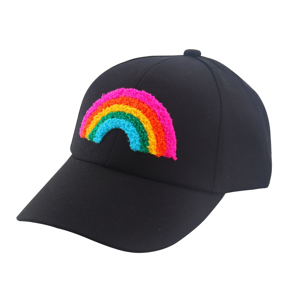 Chenille rainbow ball cap Hat (kids)