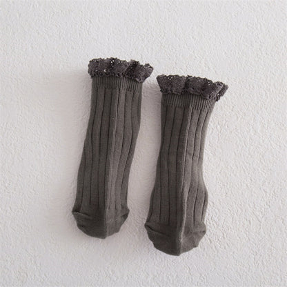 Fall lace top ankle socks