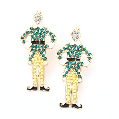 Nutcracker and elf holiday earrings
