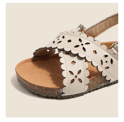 Petal Path Scalloped Sandals