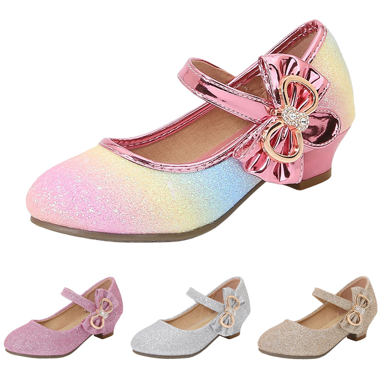 Royal sparkle bow heels