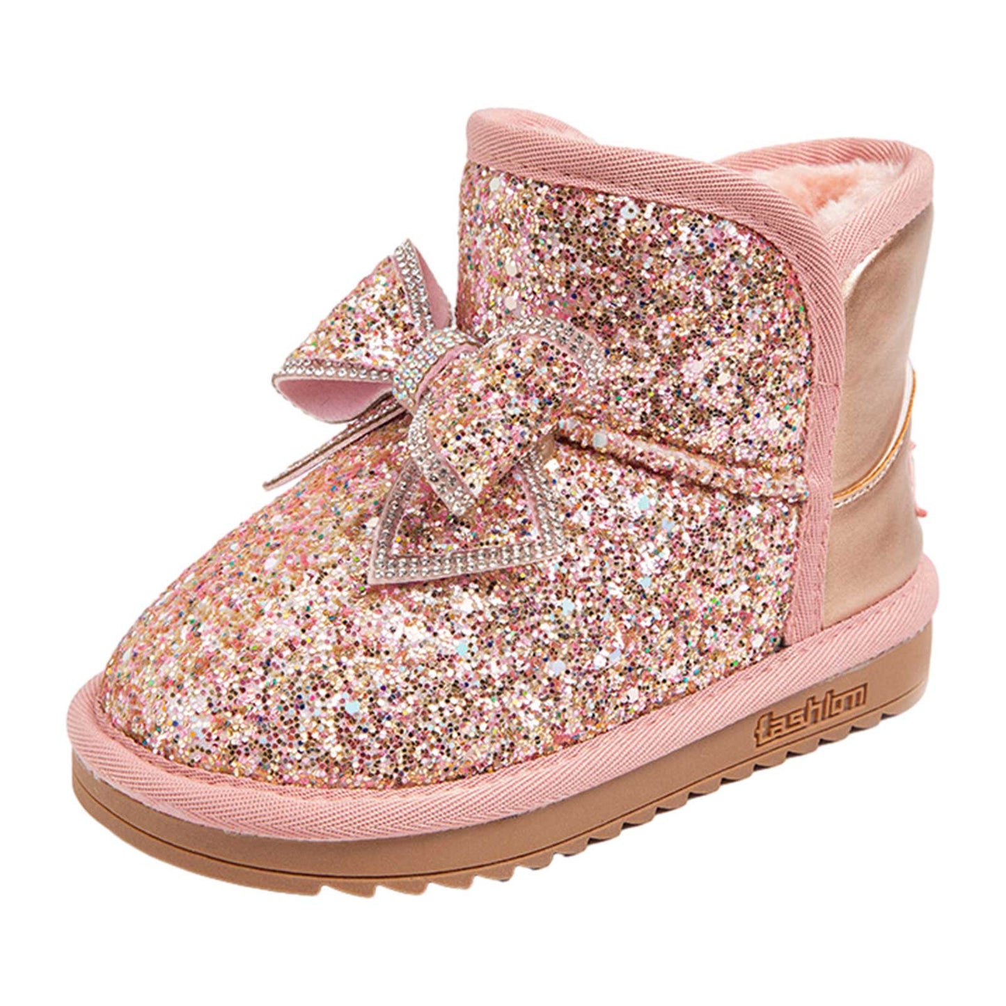 Cozy bling bow Winter boots