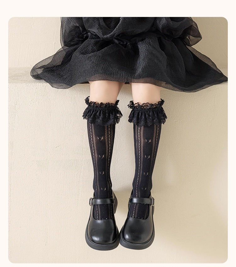 Cherie Amour Heart lace stocking