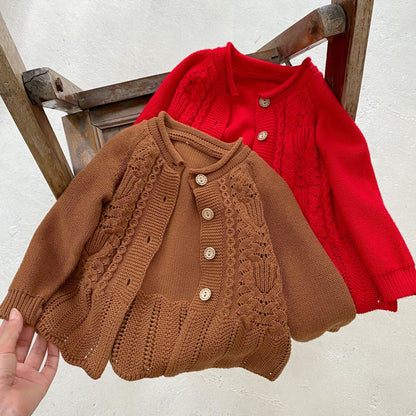Pointelle cardigan