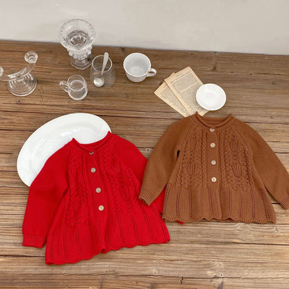 Pointelle cardigan