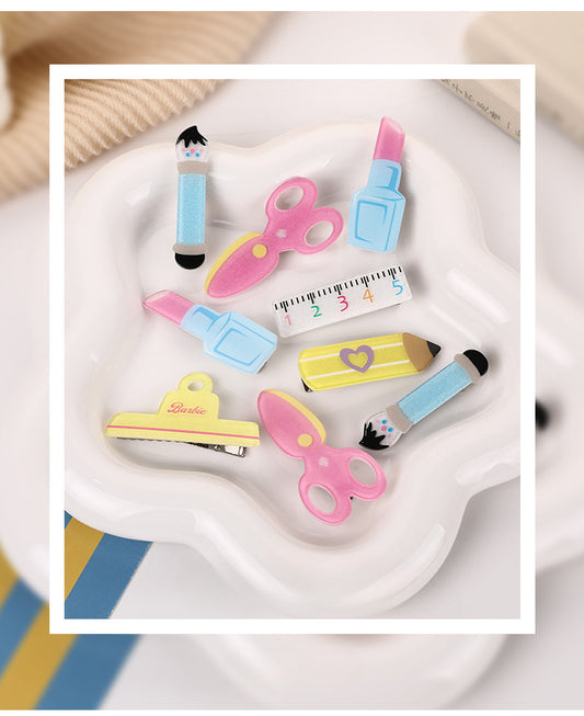 Back to school hair clips (pencil, scissors, ruler)