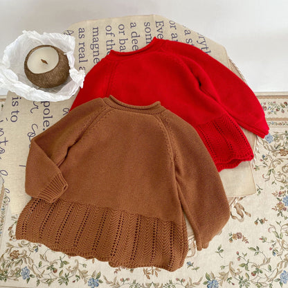 Pointelle cardigan