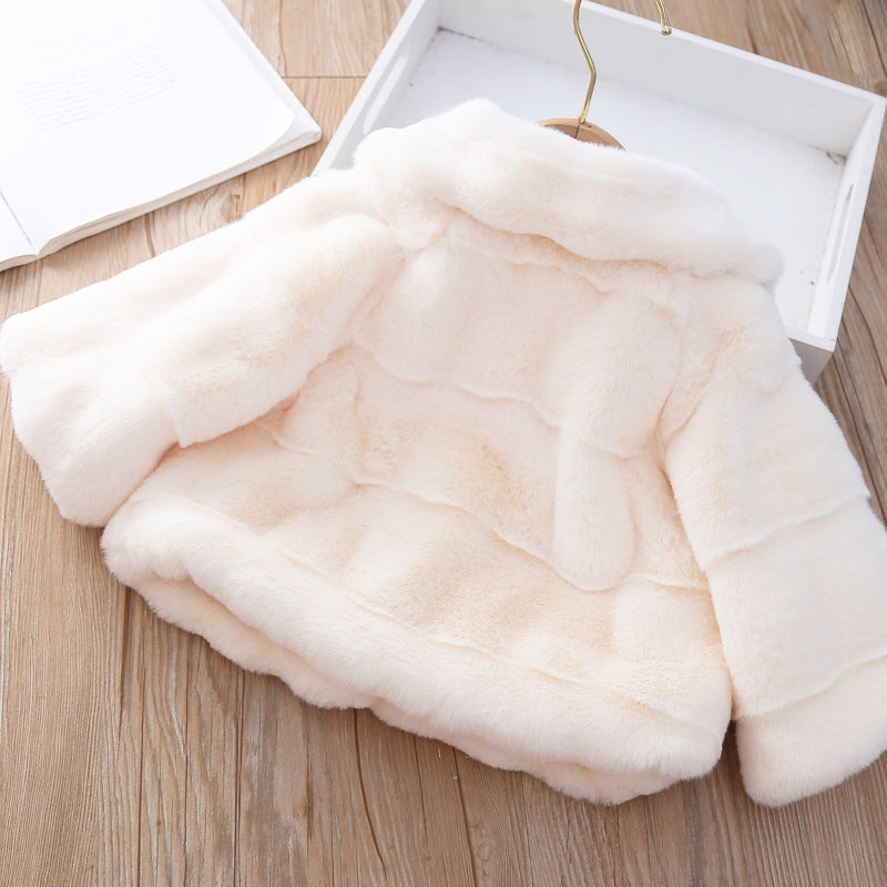 Faux fur bow coat