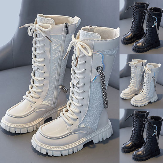 Kpop hunter tall combat chain boots