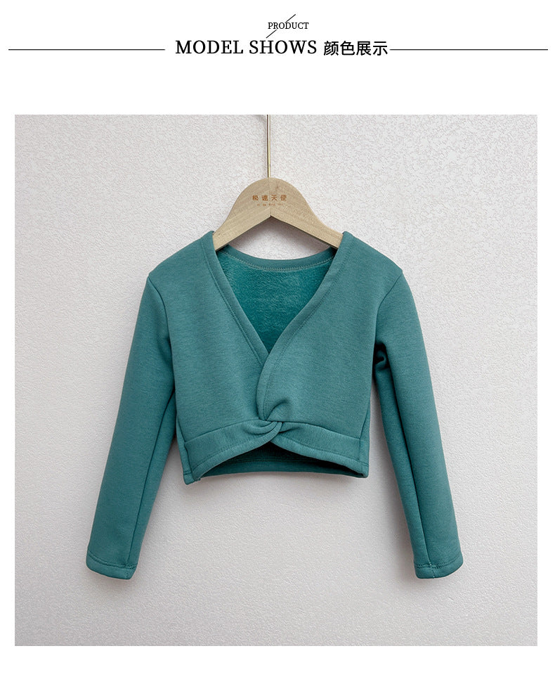 Ballet dance crop sweater (fleece lined)