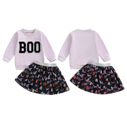 Boo Sweatshirt and tulle skirt set