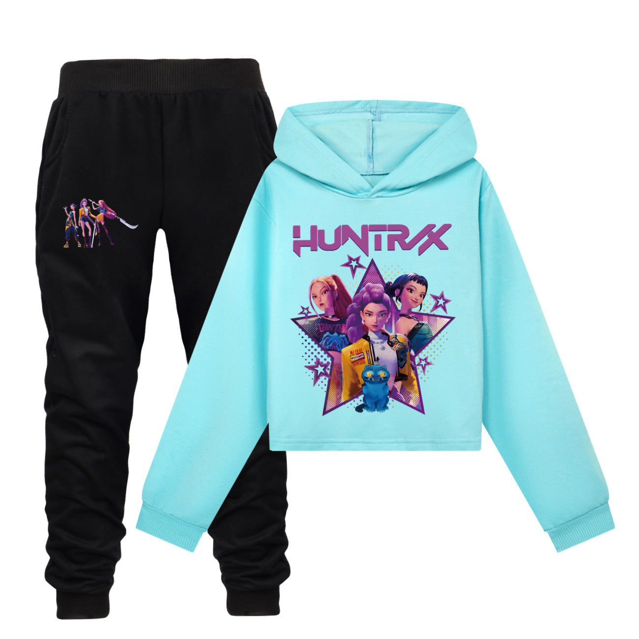 Kpop demon hunter long sleeve shirt and joggers