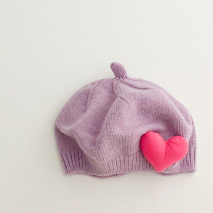 Amore heart contrast beret