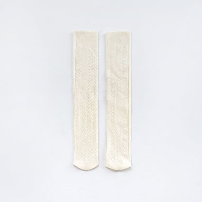Pointelle bright knee high socks