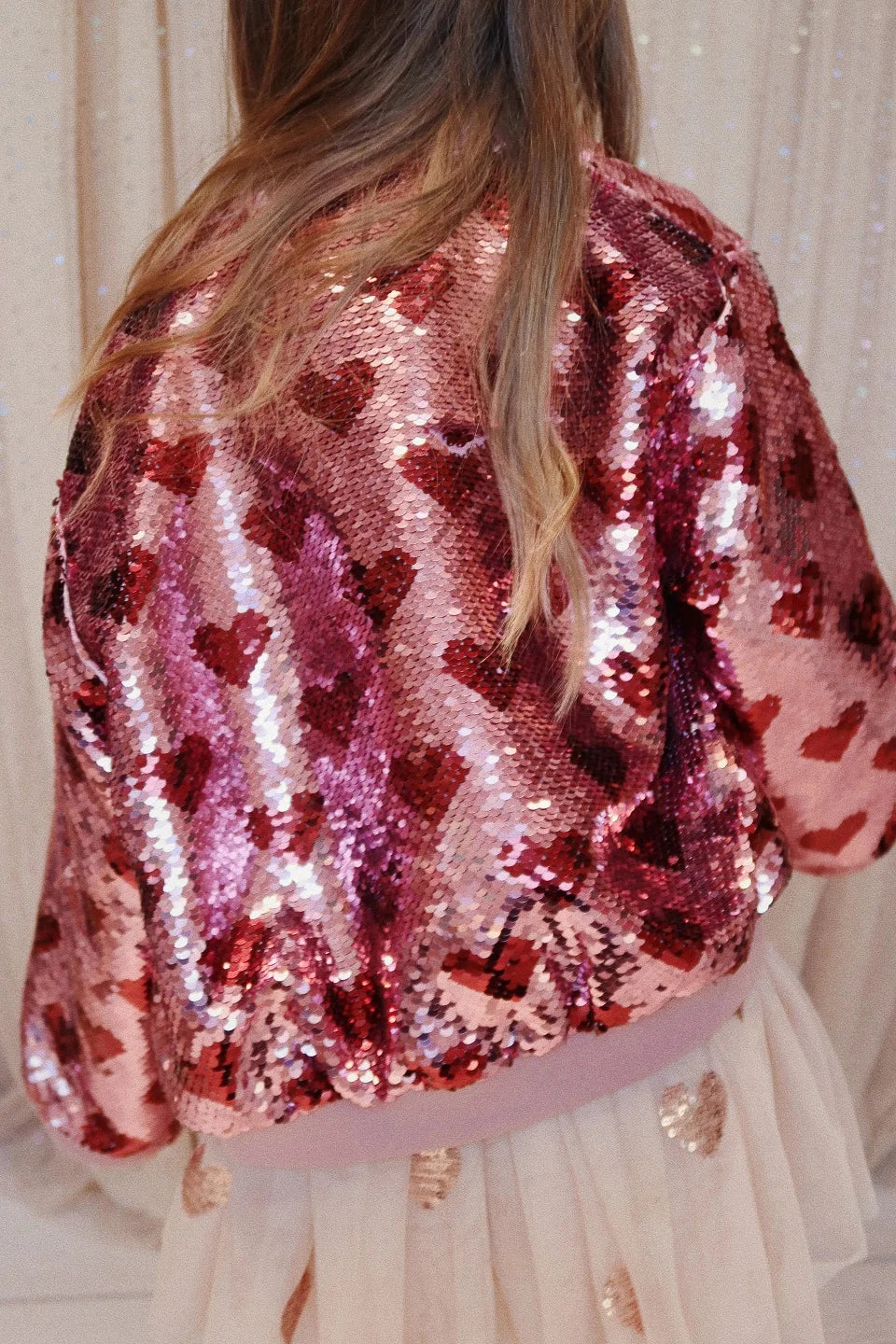 Heart bling sequin jacket