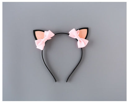 Kitty bow cat ear headband