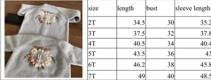 Hand embroidered bunny Cardigan (pre order)