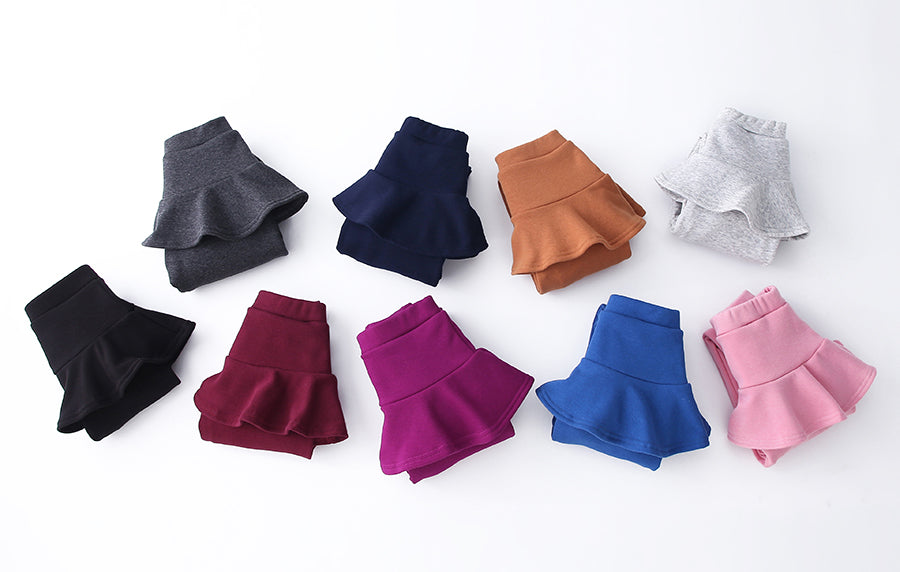 Skirted fleece lined leggings
