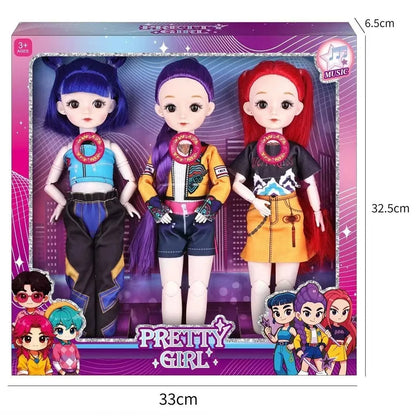 Kpop demon hunter singing dolls 3 piece set